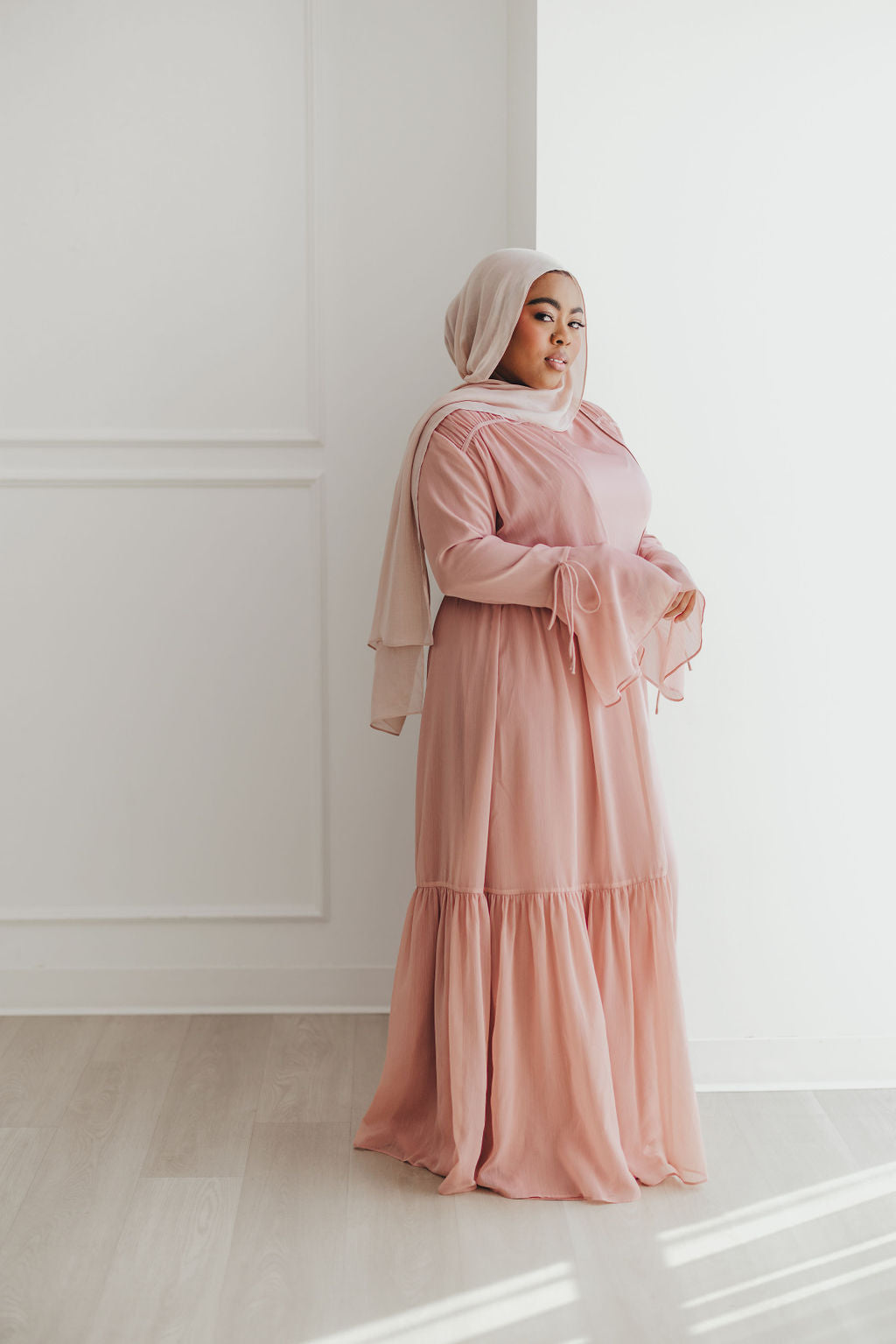 Sofia Abaya Set (Desert Rose)