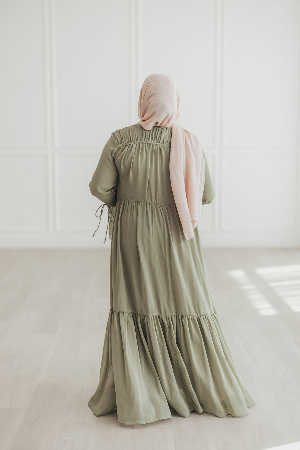 Sofia Abaya Set (Light Olive)