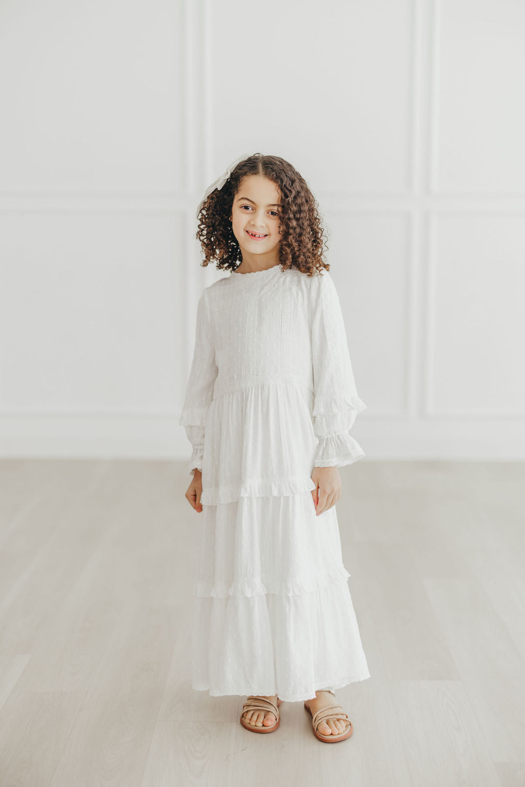 Nora Girls White Lace Dress Elegant, Soft & Comfortable Elaa The Label Nora Girls White Lace Dress Elegant, Soft & Comfortable Elaa The Label