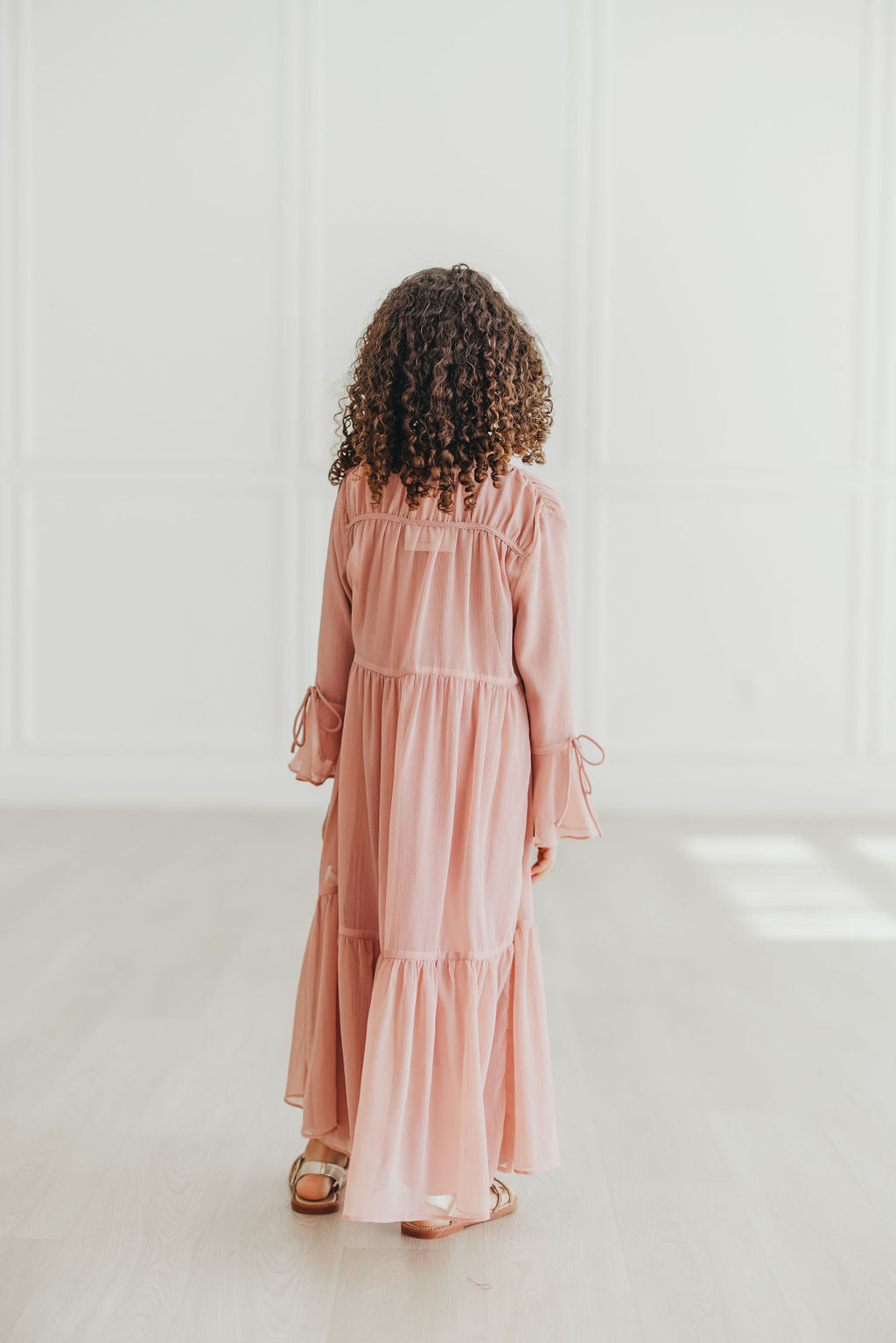 Sofia Girls Abaya Set (Desert Rose)