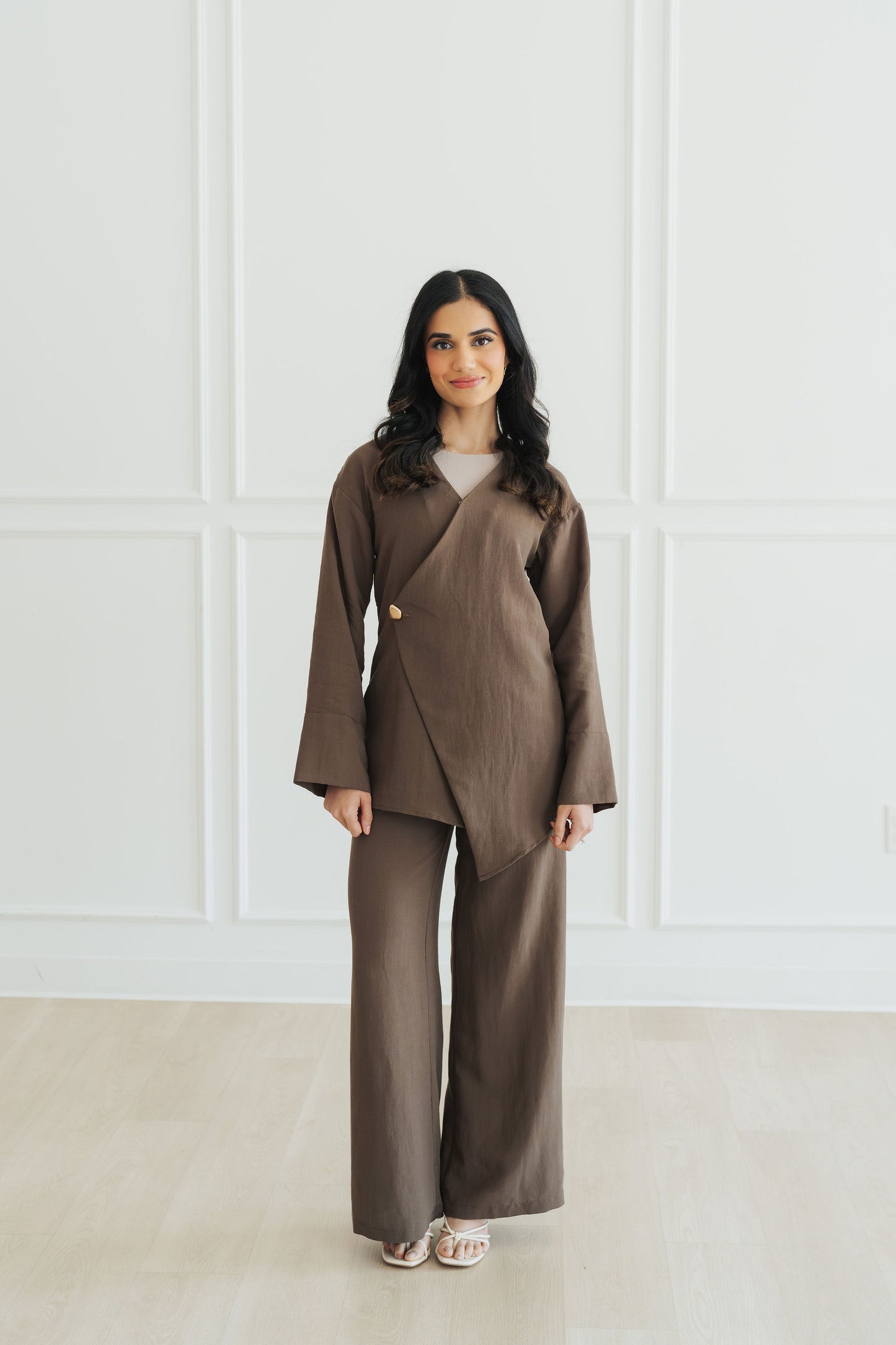 Zaina Top and Pant Set (Truffle)