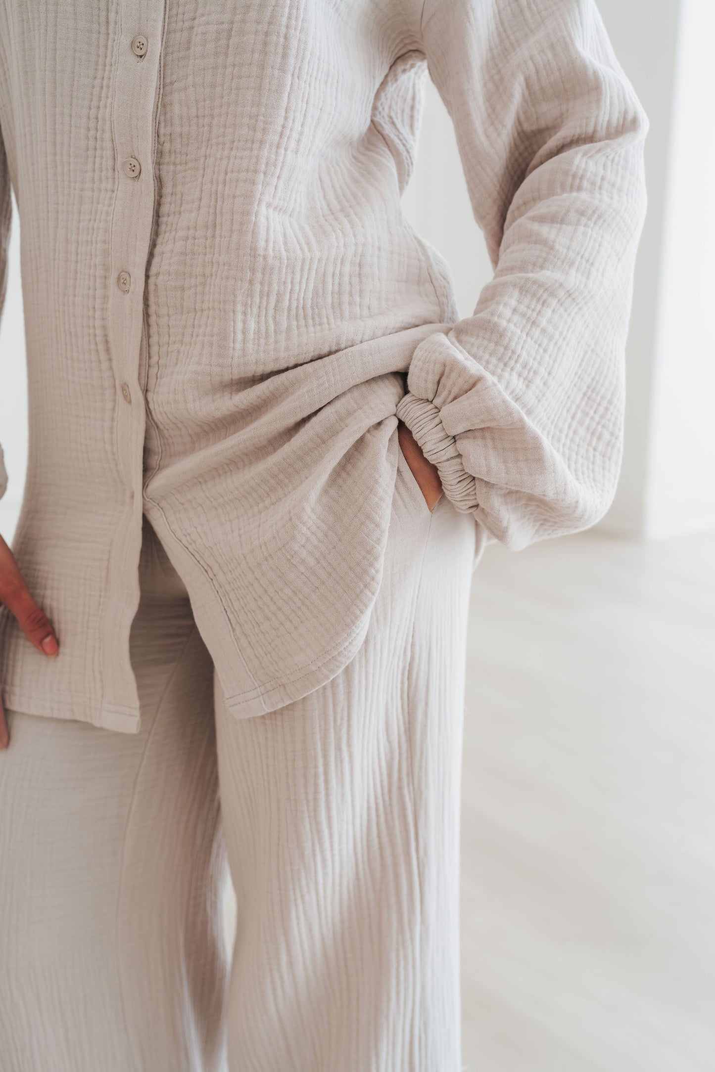 Rima Top & Pant Set (Stone)