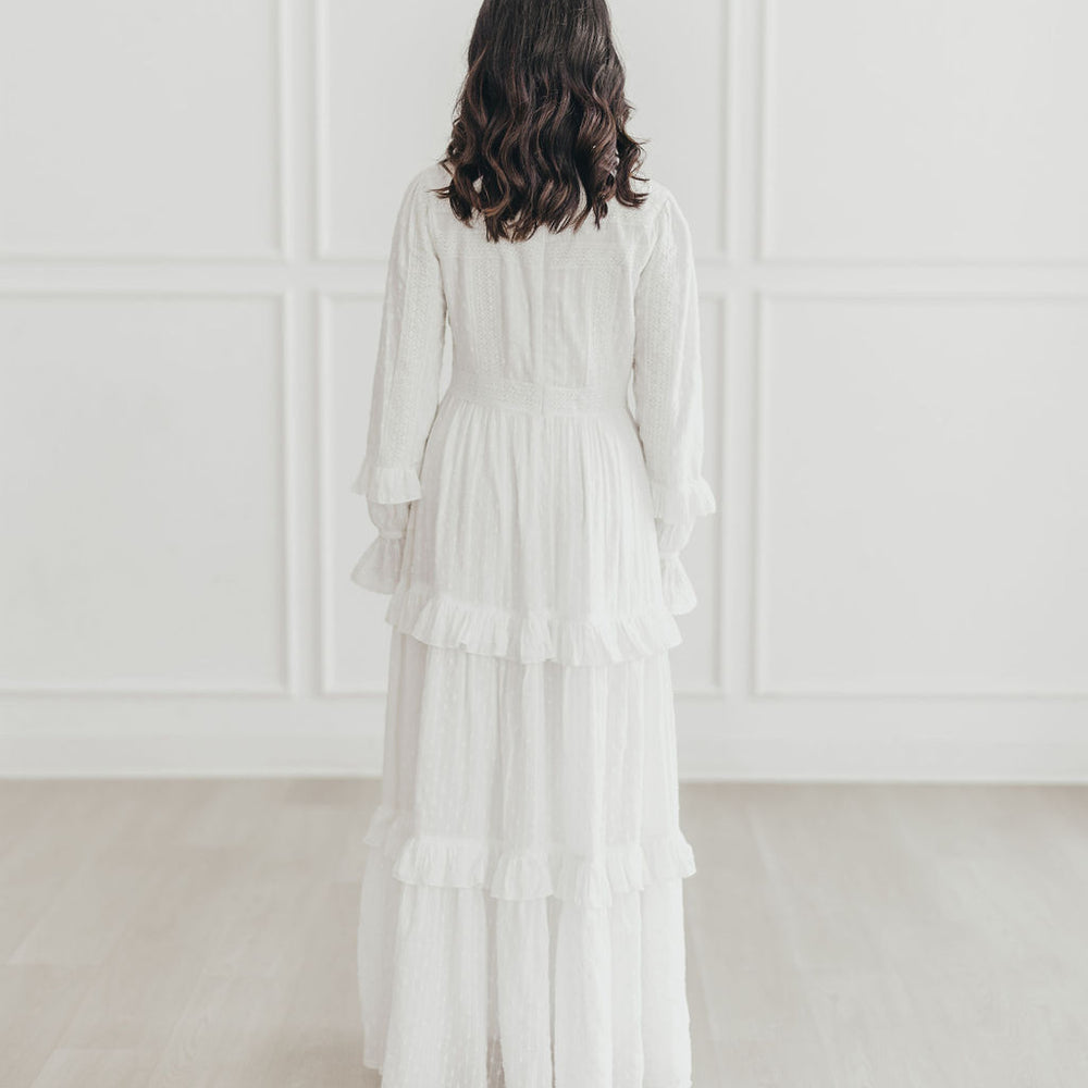 nora lace long sleeve maxi dress Shona Joy - Nora Lace Detail Maxi Dress
