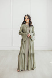Sofia Abaya Set | Light Olive