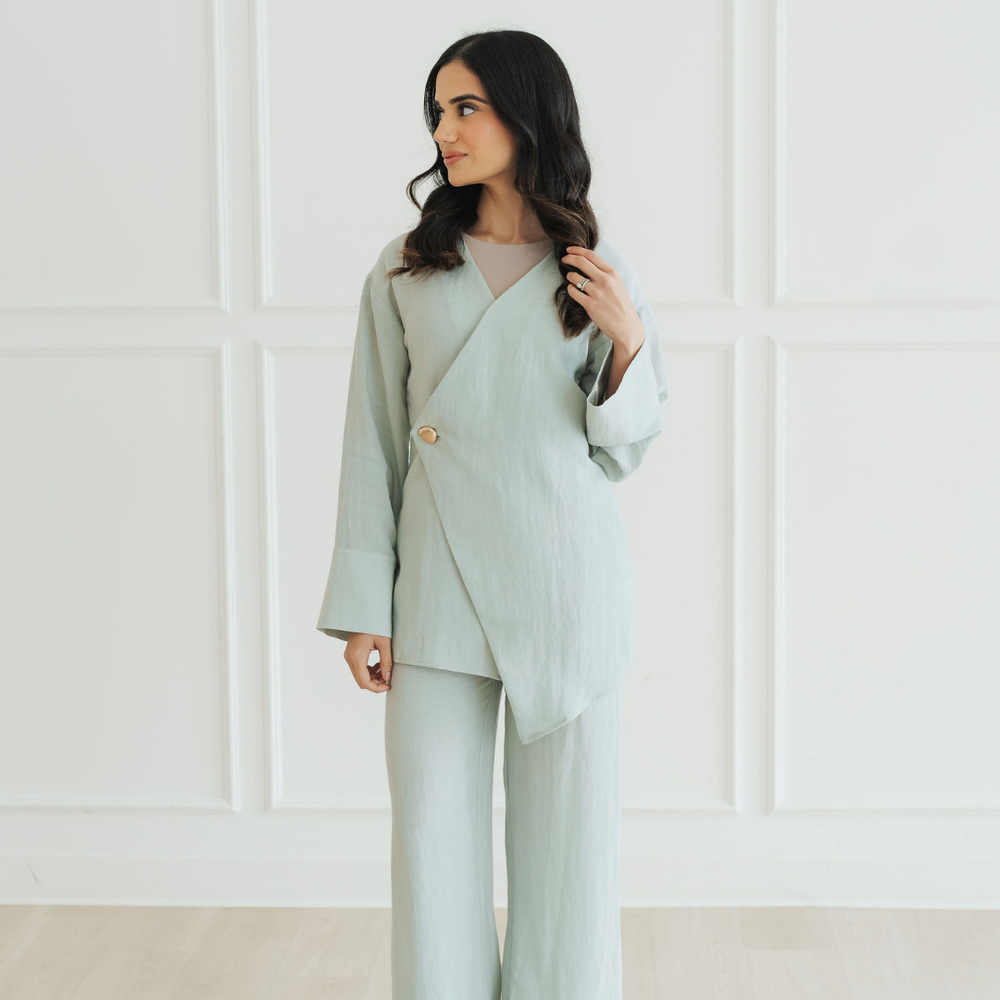 
                      
                        Zaina Top and Pant Set (Mist)
                      
                    
