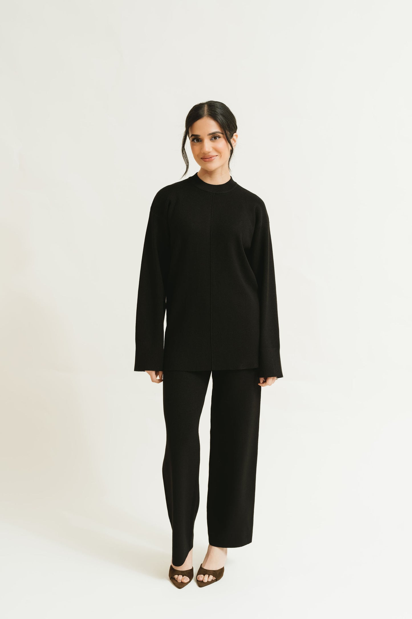 Maya Knit Top & Pant Set (Cafe Noir)