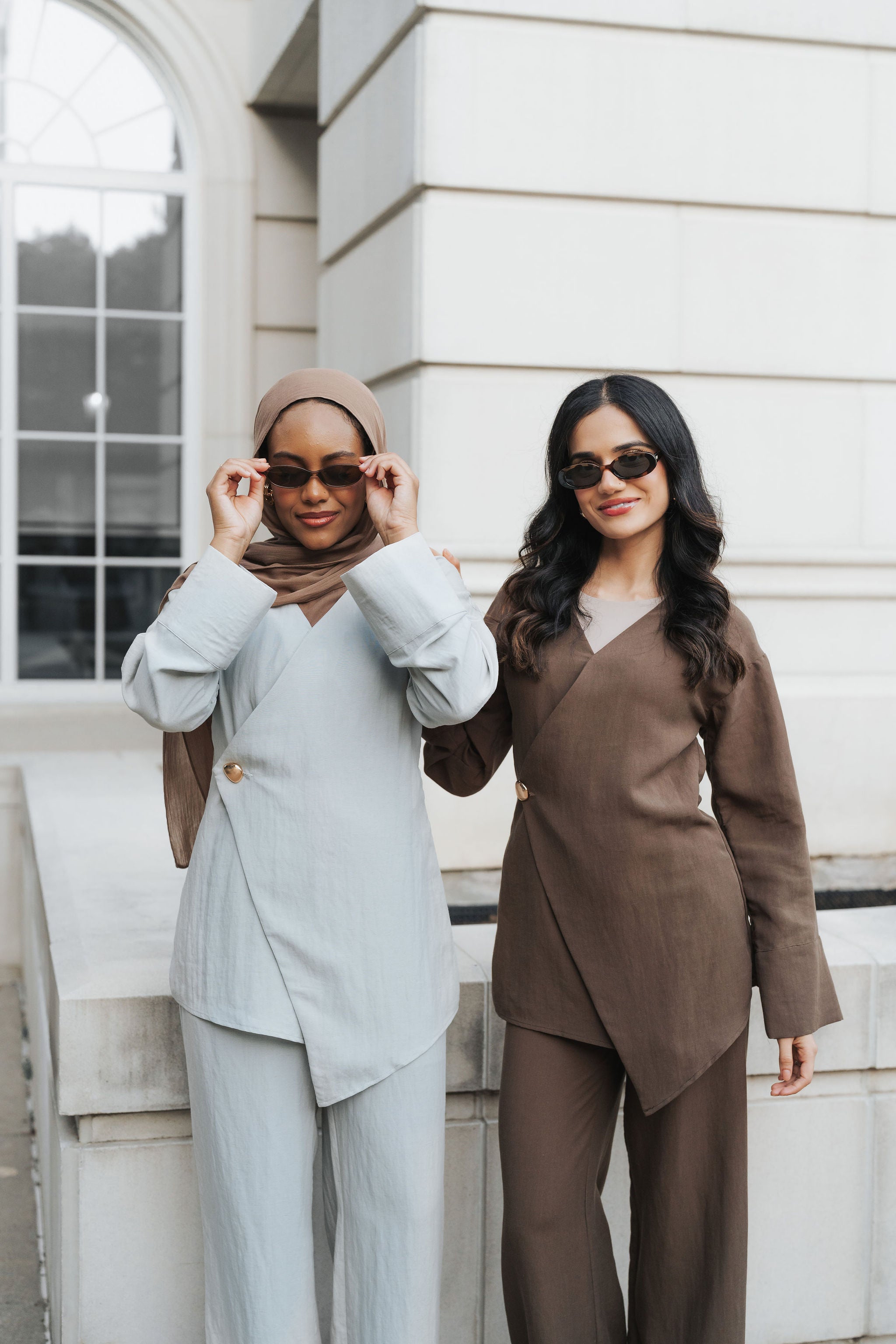 Zaina Top and Pant Set (Truffle) – Elaa The Label