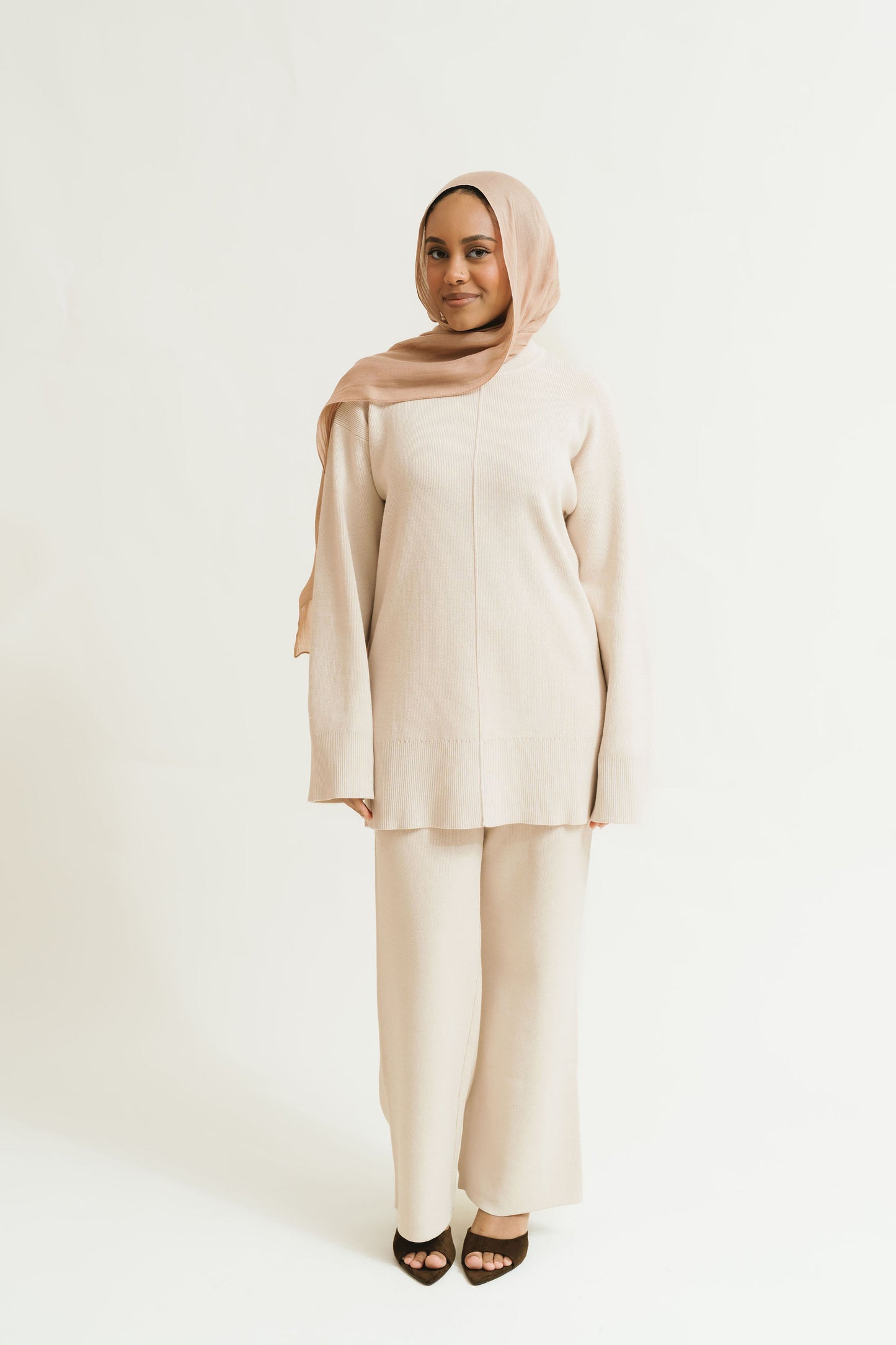 Maya Knit Top & Pant Set (Vanilla Cream)