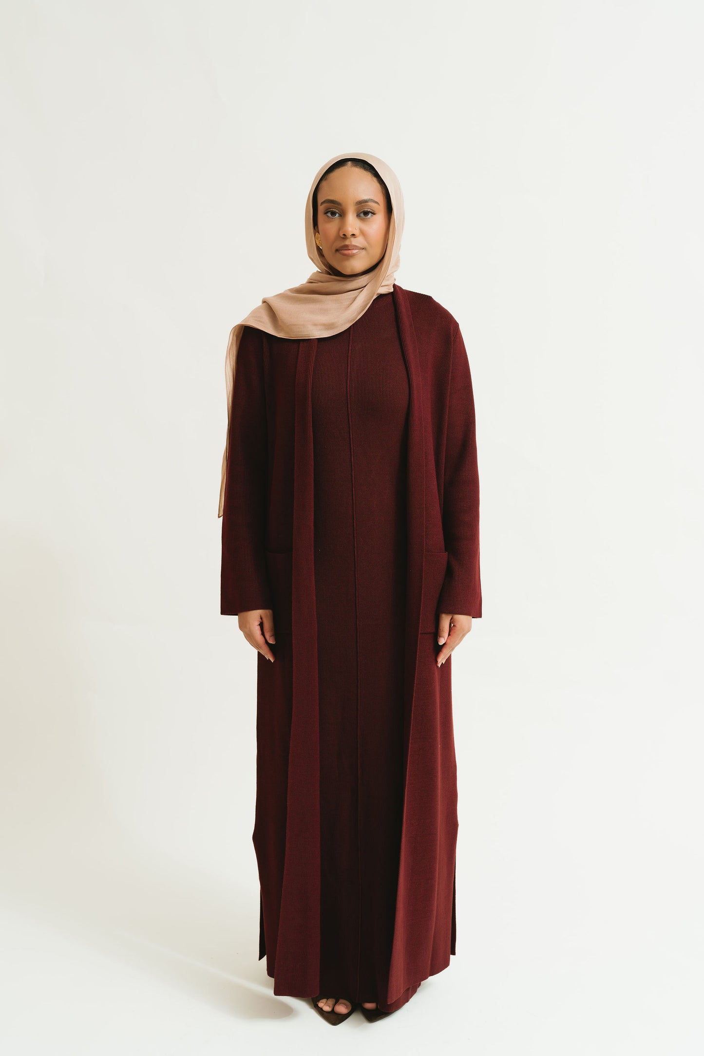 Lileian Knit Dress Set (Mulberry)