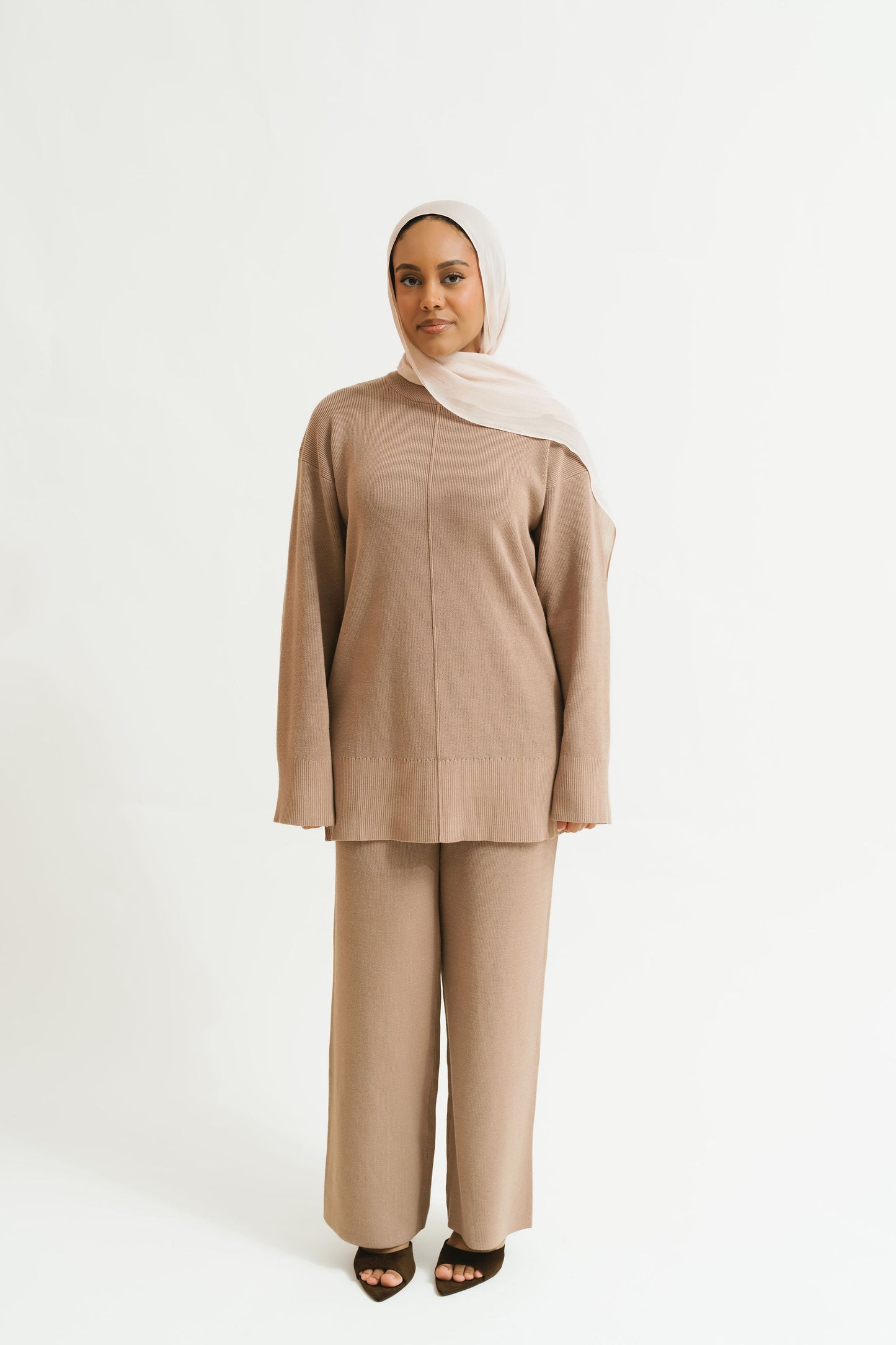 Maya Knit Top & Pant Set (Chai)