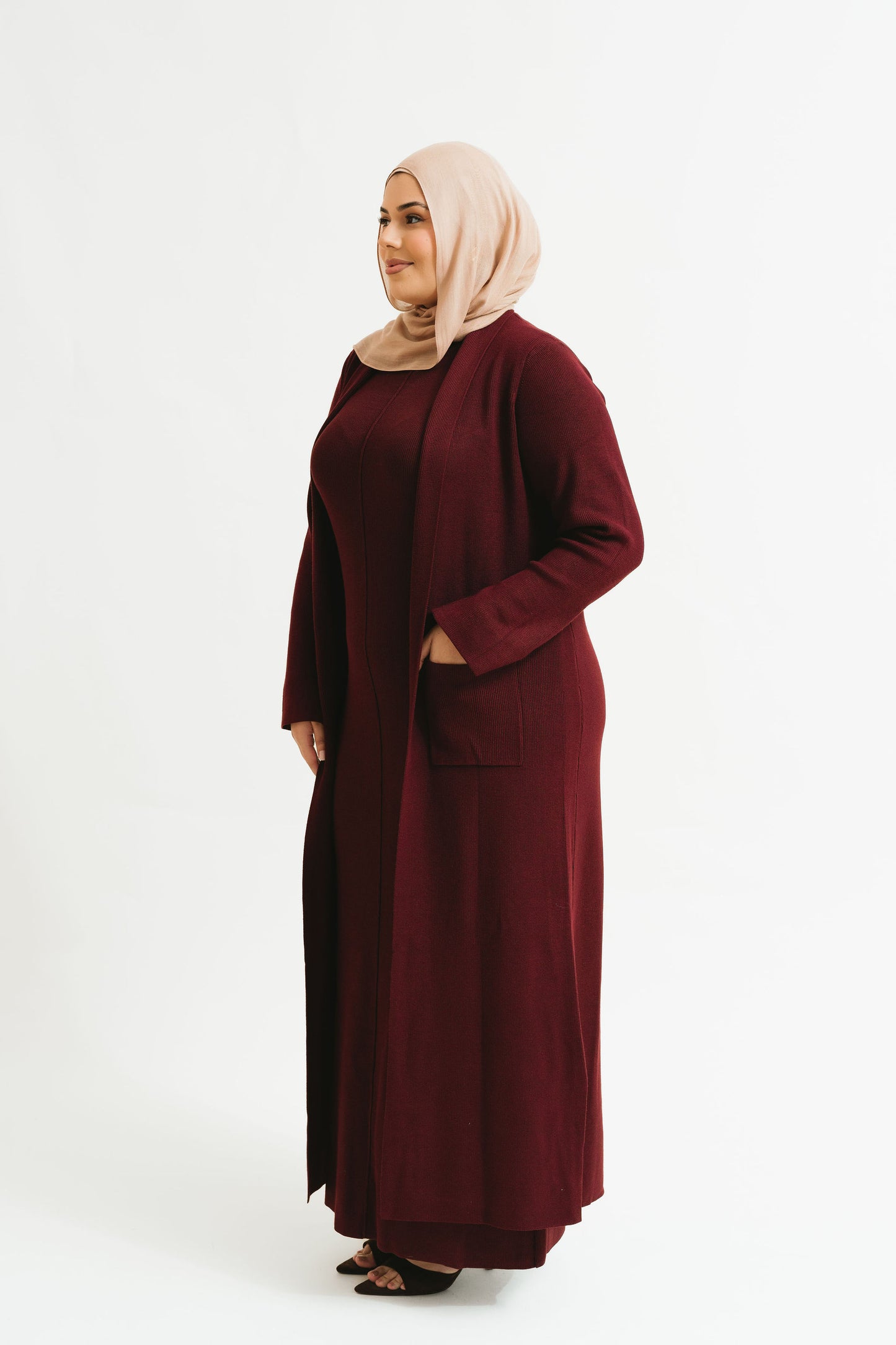 Lileian Knit Dress Set (Mulberry) Elaa The Label Lileian Knit Dress Set (Mulberry) Elaa The Label