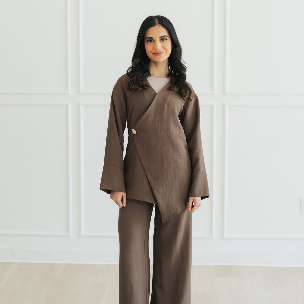Zaina Top and Pant Set (Truffle)