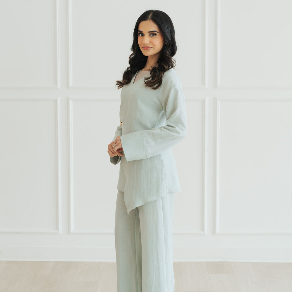 
                      
                        Zaina Top and Pant Set (Mist)
                      
                    