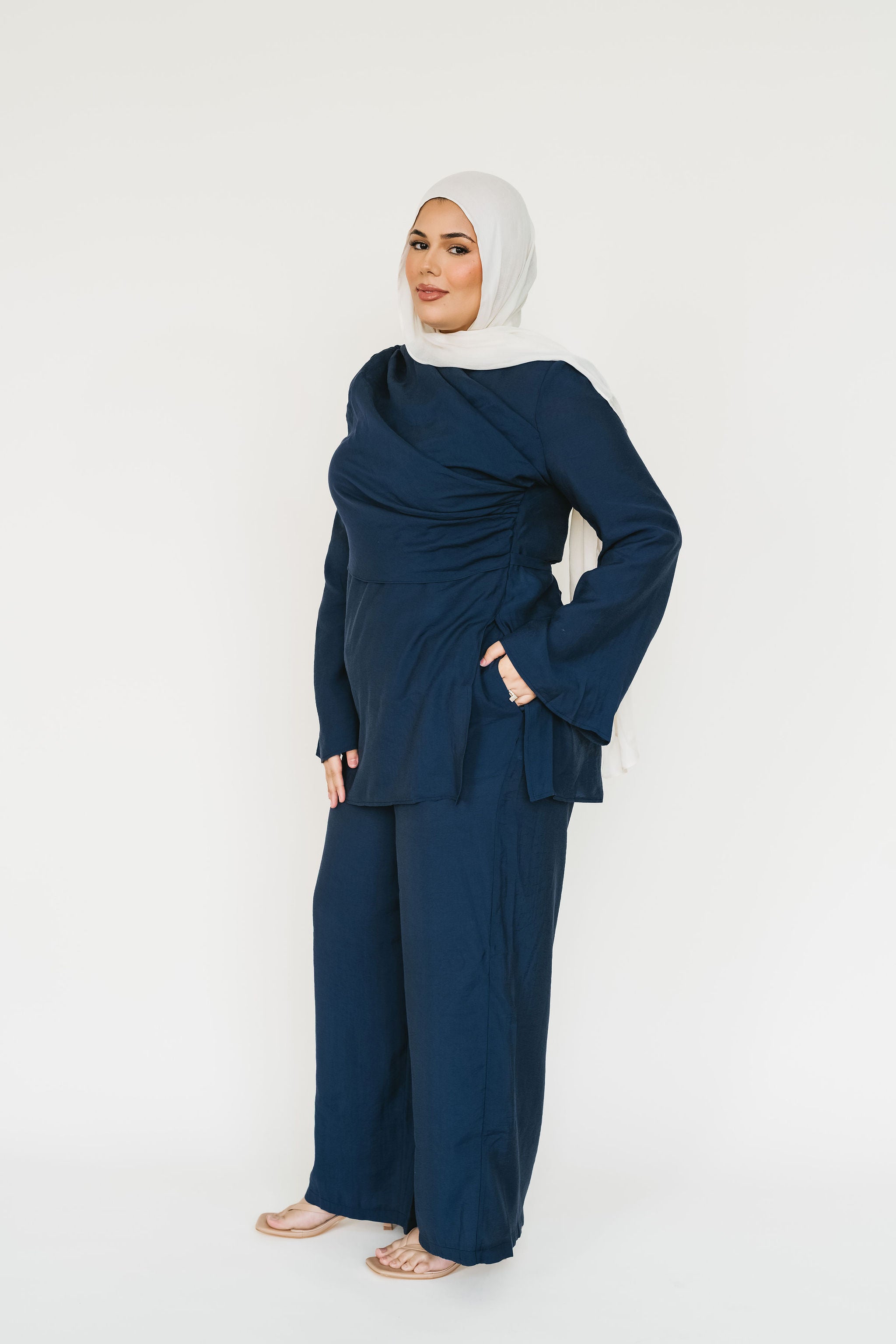 Mira Top & Pant Set (Navy) – Elaa The Label