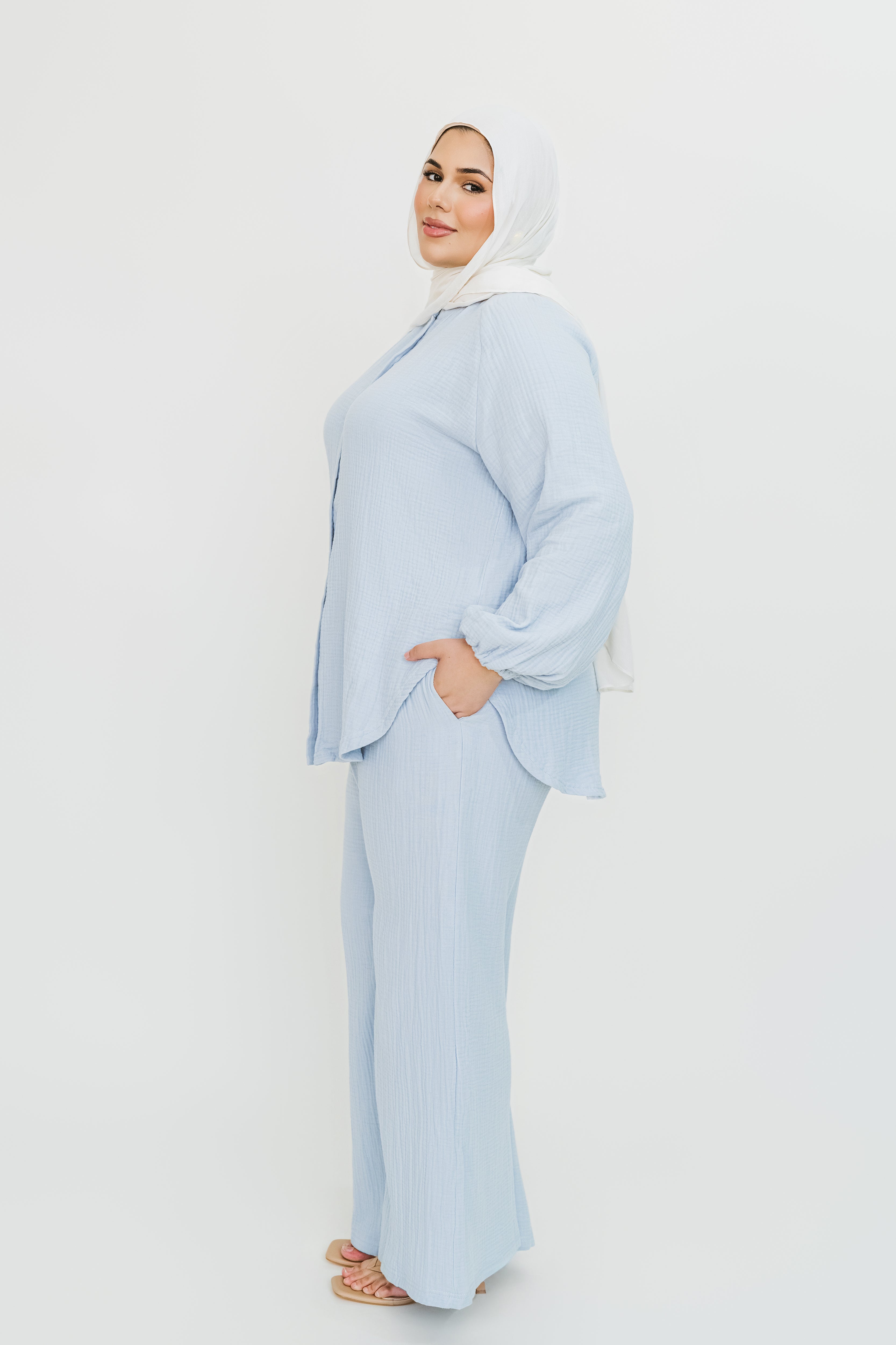 Rima Top & Pant Set Stone – Soft, Cozy & Stylish Loungewear – Elaa