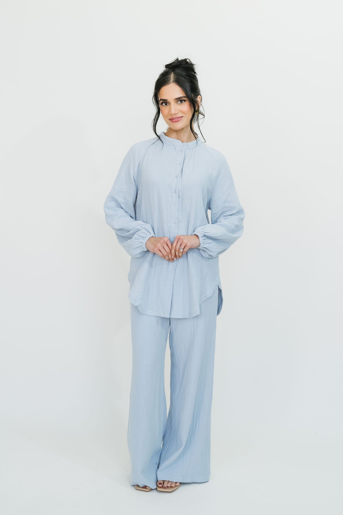 Rima Top & Pant Set (Dusty Blue)